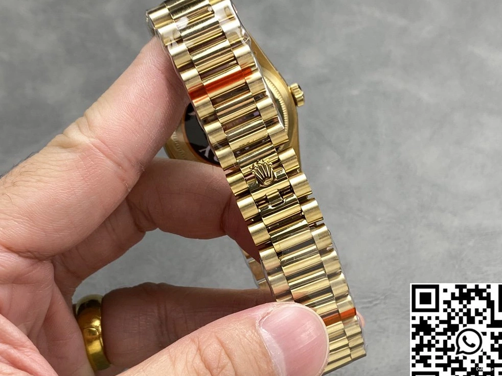 Gold Yellow Factory Rolex QF Date Steel Dial Green Day v5 Tungsten 36mm M128238-0069 1223